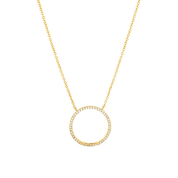Paved CZ Circle Necklace